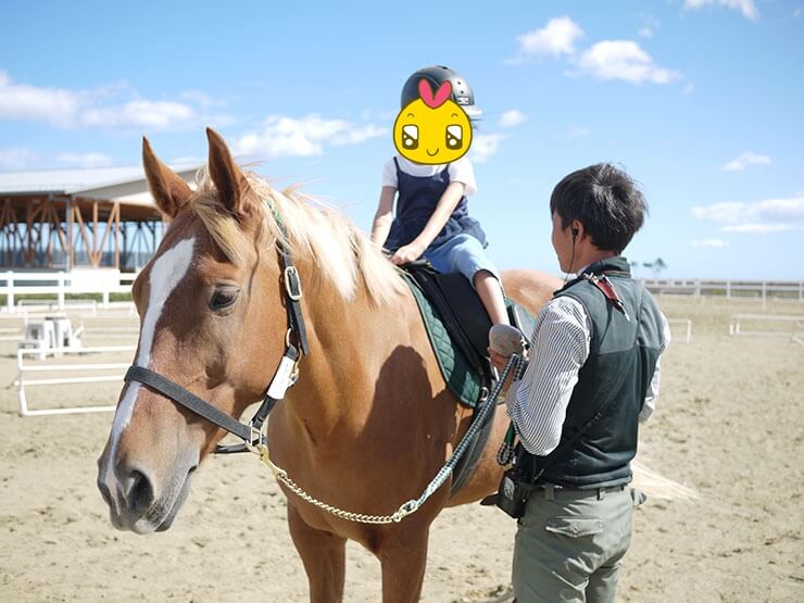 海岸公園馬術場で子供のひき馬体験！本格的な乗馬レッスンも